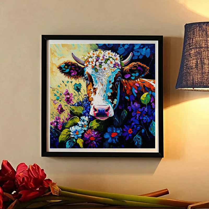 New Arrival 5D DIY Full Circle Diamond Painting "Painted Cow" Embroidery Cross Stitch Home Decor Gift