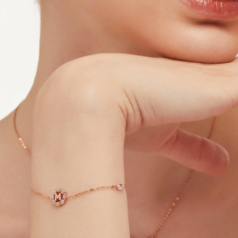 METROCITY JEWELRY M Basic Sterling Silver Rose Bracelet A231SB9224RPA