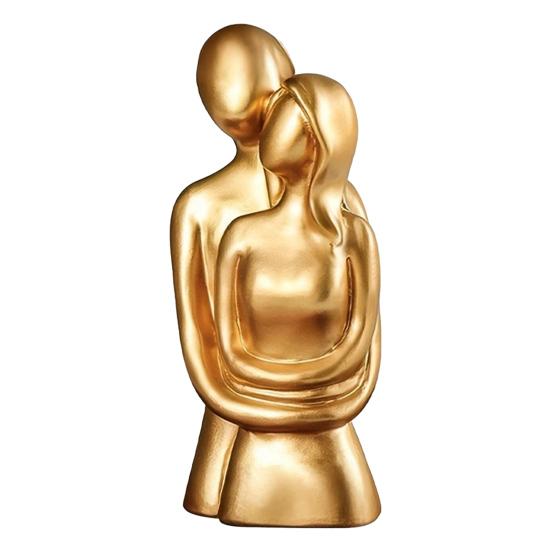Abstract Hugging Couple Statue Modern Nordic Couple Figurine Sculpture Living Room Bedroom Office Decoration Ornament Anniversary Valentine’s Day Gift