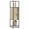 VidaXL High Buffet Sonoma Oak 35.5x35x139 Cm Engineered Wood Metal, Side Cabinet, High Storage Cabinet, 849035