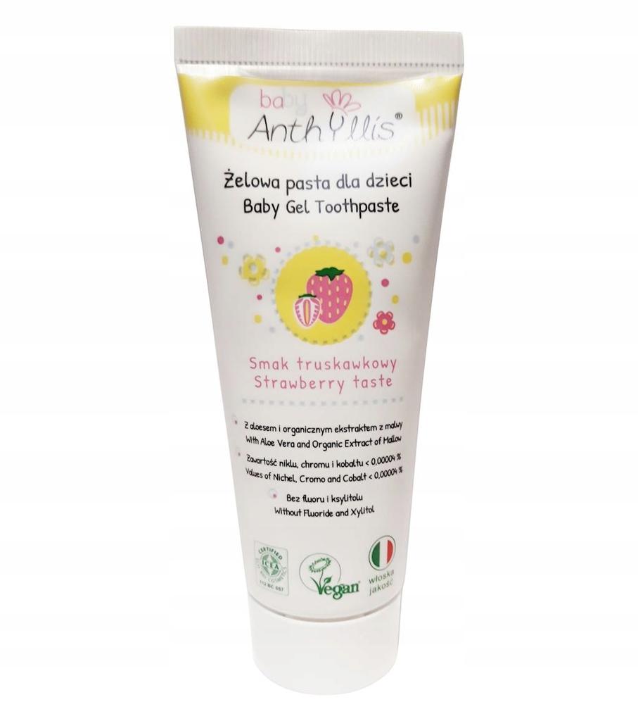 TOOTHPASTE FOR CHILDREN WITHOUT FLUORIDE FROM THE FIRST TOOTH, STRAWBERRY 75 ml - BABY ANTHYLLIS