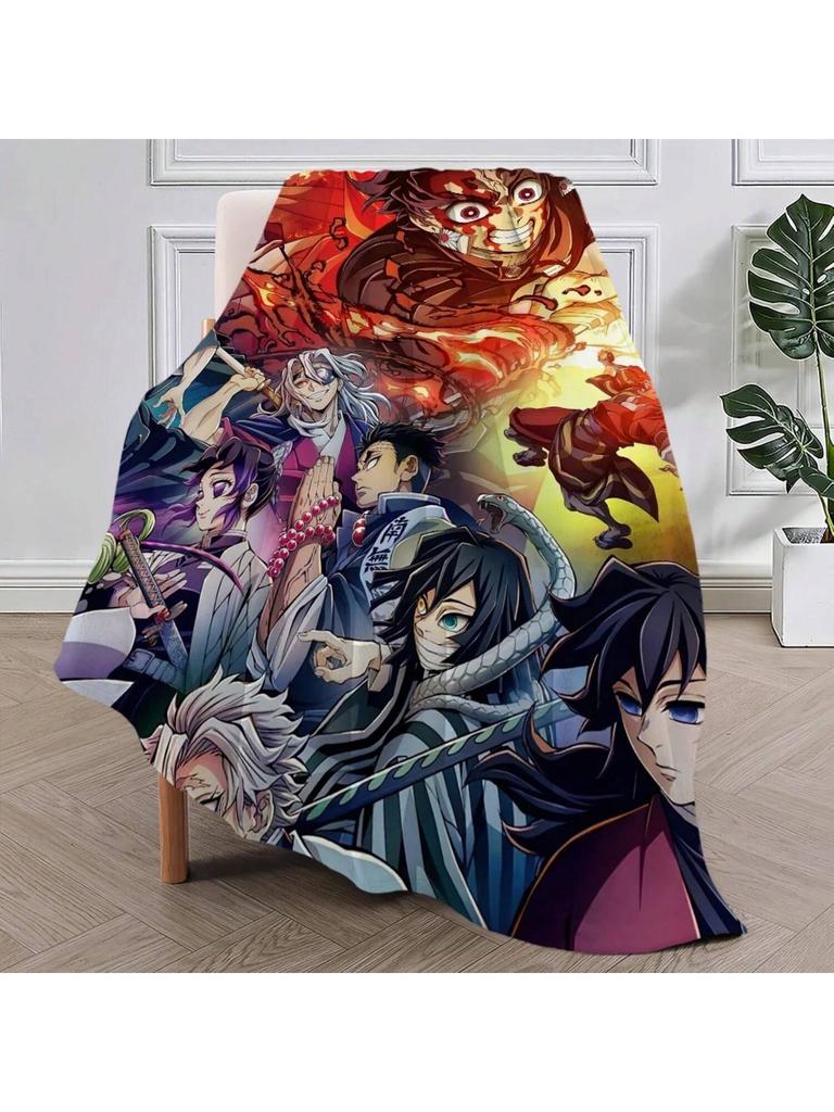 Anime D-Demon S-Slayer To The Hashira Training Blanket Plush Nap Sofa Rug For Warm Office Bedroom Birthday Home Travel  Gifts