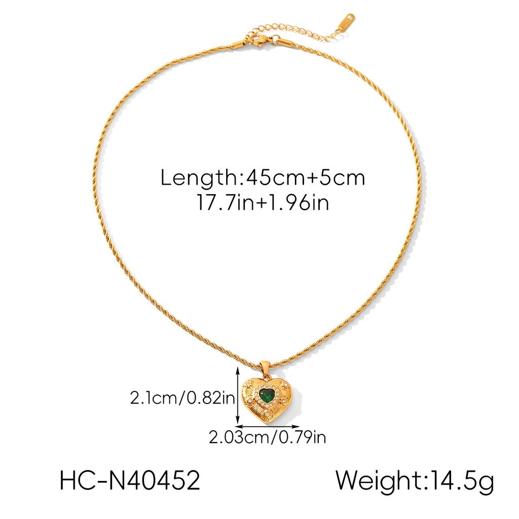 Heart Pendant Necklace Titanium Steel Women Layering Chain Light Luxury Elegant Jewelry Gift for Her