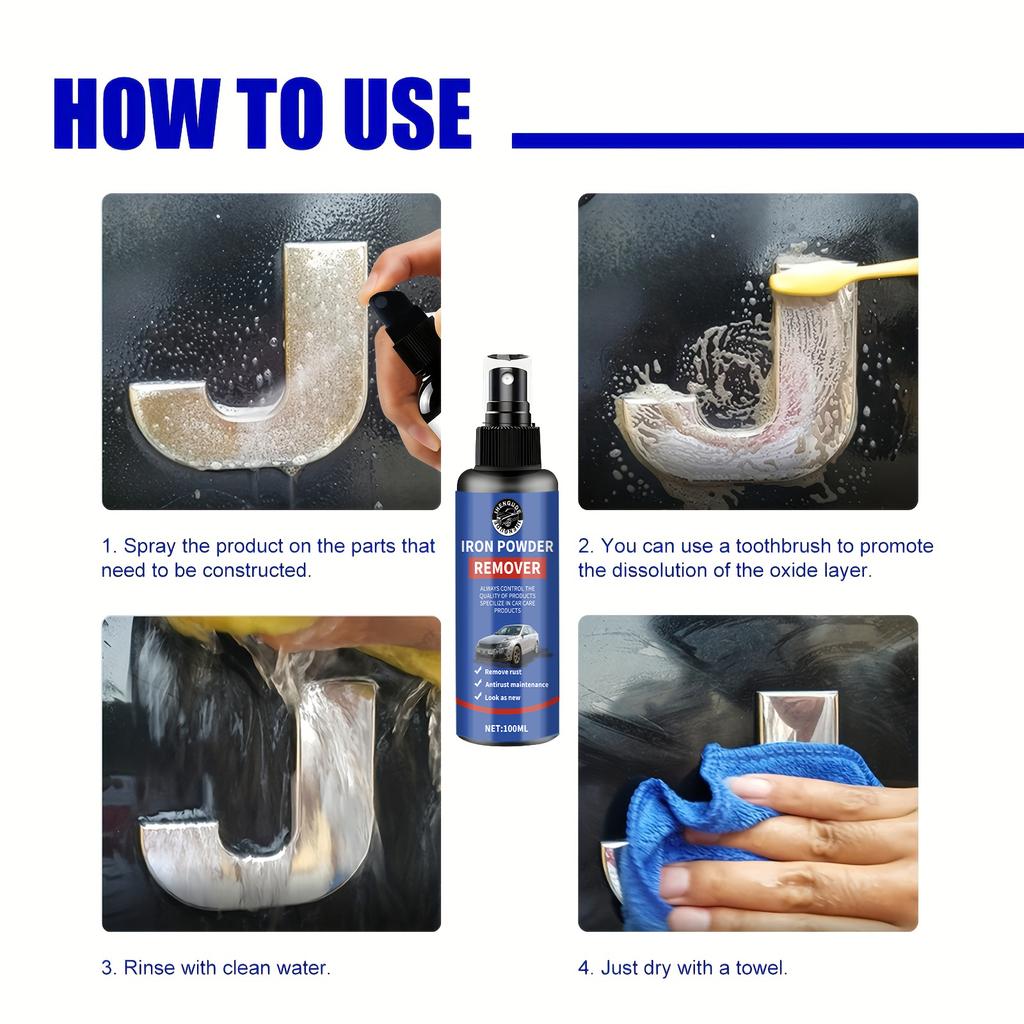Effective Liquid Rust Remover |   Fast Acting |   Effective Rust Treatment, Car Care Rust Remover, Protects Paint, Wheels and Brake Ri