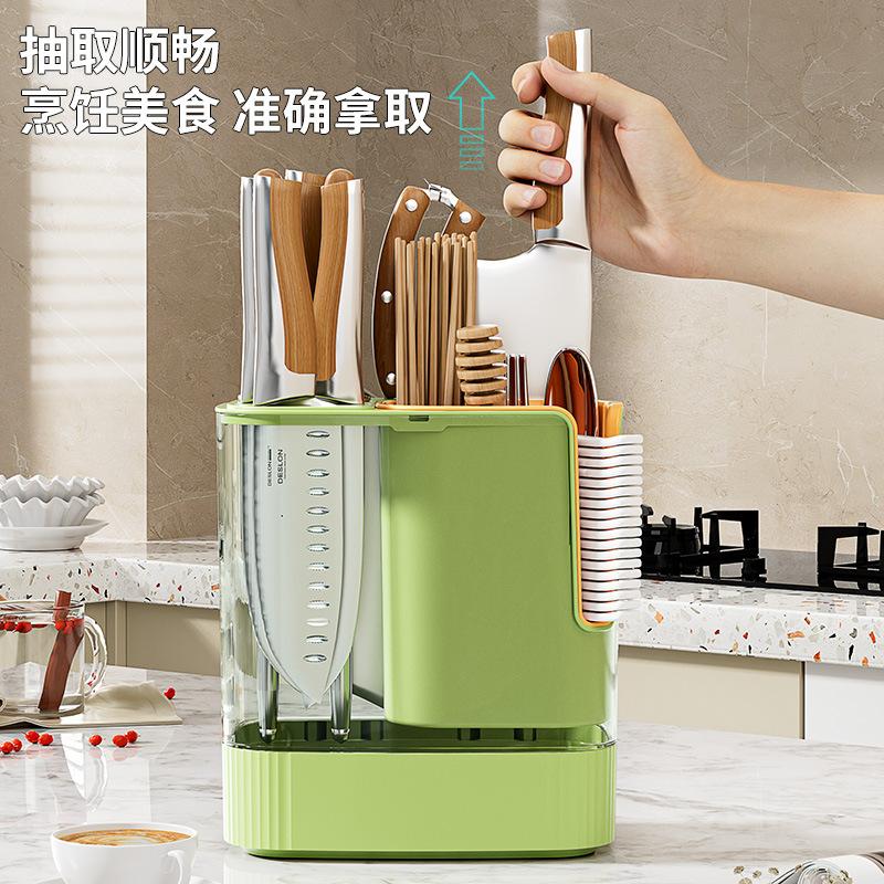 Kitchen Knife Rack Shelf Sub Multifunctional Countertop Knife Chopsticks Box Storage Rack Bucket Body Chopsticks Cage