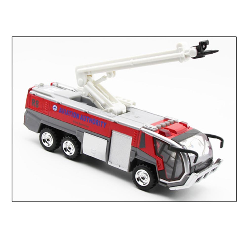 1/32 lotniskowe wozy strażackie dla chłopców, wóz strażacki zabawki Diecast silnik wozu strażackiego Pullback zabawka cierna pojazd inżynieryjny Model wozu strażackiego