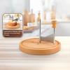 Cheese Grater Cutter with Stainless Steel Sharp Blade Solid Wood Base Ergonomic Cheese Curler Chocolate Slicer Butter Grater Kitchen Tool