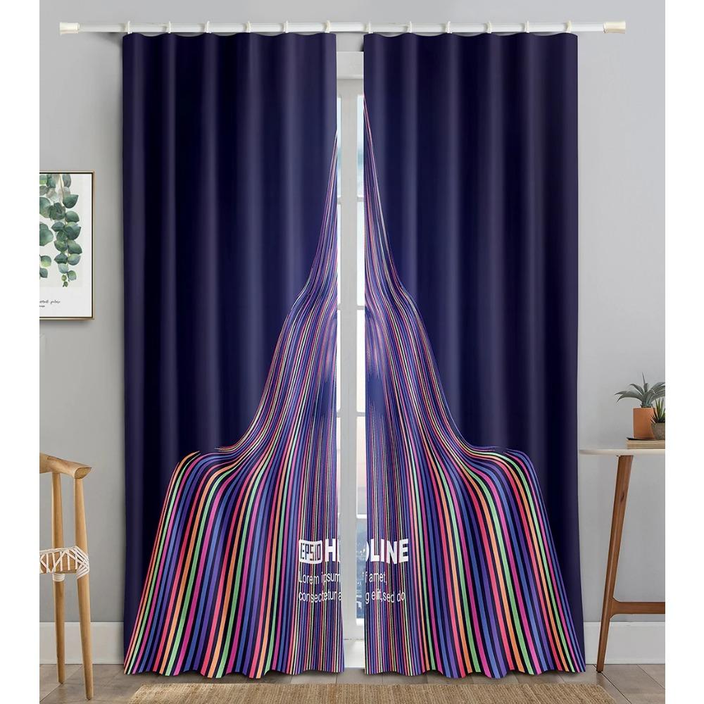 Technology Particle Vortex Light Filtering Line Blackout Window Panel Curtain Living Room Room Bedroom Bathroom Kicthen Door Cupboard Decor Hooks