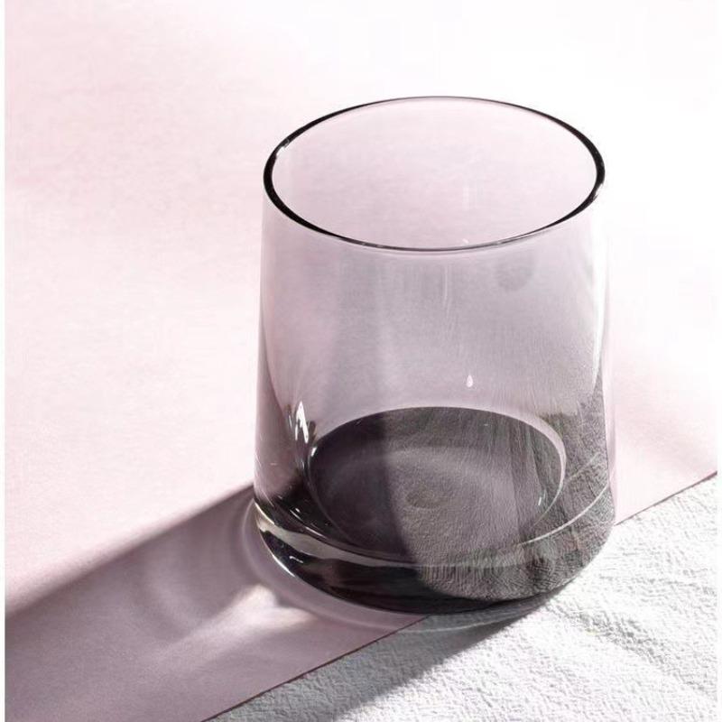 2pcs High-quality Transparent Glass Cups Simple Ins-style Wine Glasses for Homestays Hotel Mouthwash Cups Whisky Wine Glasses
