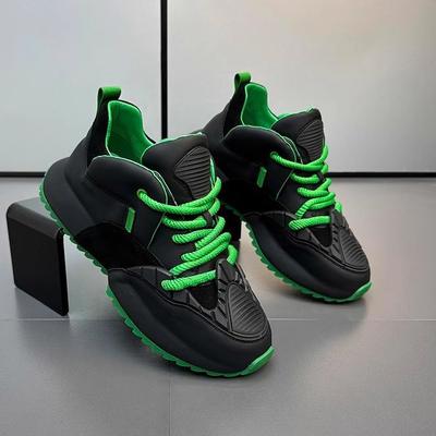 Summer Fashion Versatile Bag Bottom Breathable Daily Casual Deodorant Sports Shoes Thick Sole Heightening Wear-resistant Dad Shoes Men's Shoes