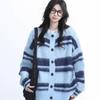 Unisex Oversized Knit Cardigan Sweater Striped Casual Long Sleeve Fall Outerwear Teens