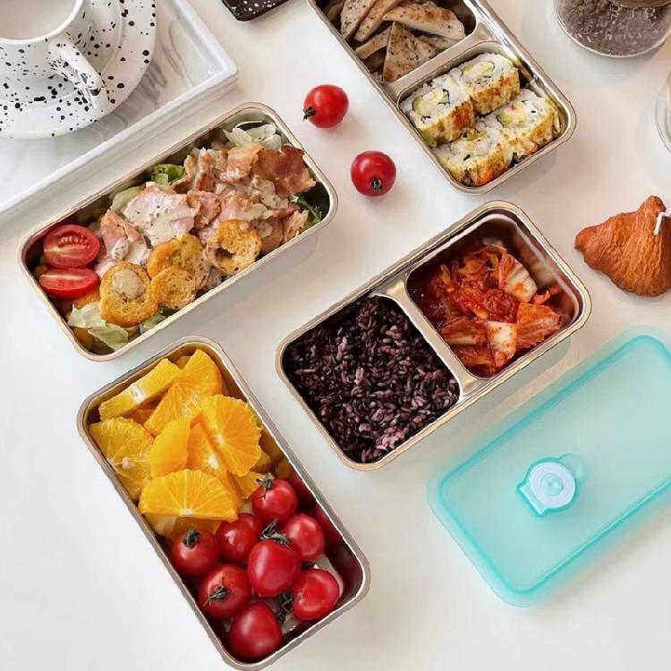 Sealed Nonrust Steel Bentos Box Shatters Proof Clear Covers Corrosions Resistance Perfect for Meal Prepping