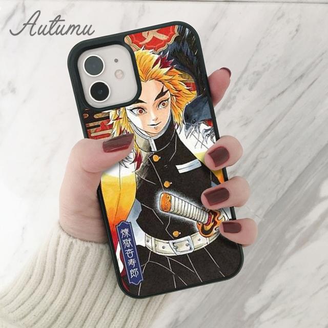 Rengoku Kyoujurou Demon Slayer Phone Case for iPhone 11 12 13 14 Pro Max Mini XR XS SE 2020 6 7 8 Plus Samsung S21 S22 Shell