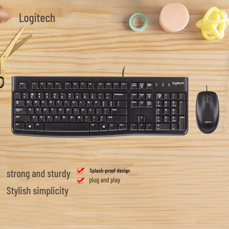 Logitech MK120 Wired Keyboard Mouse Combo