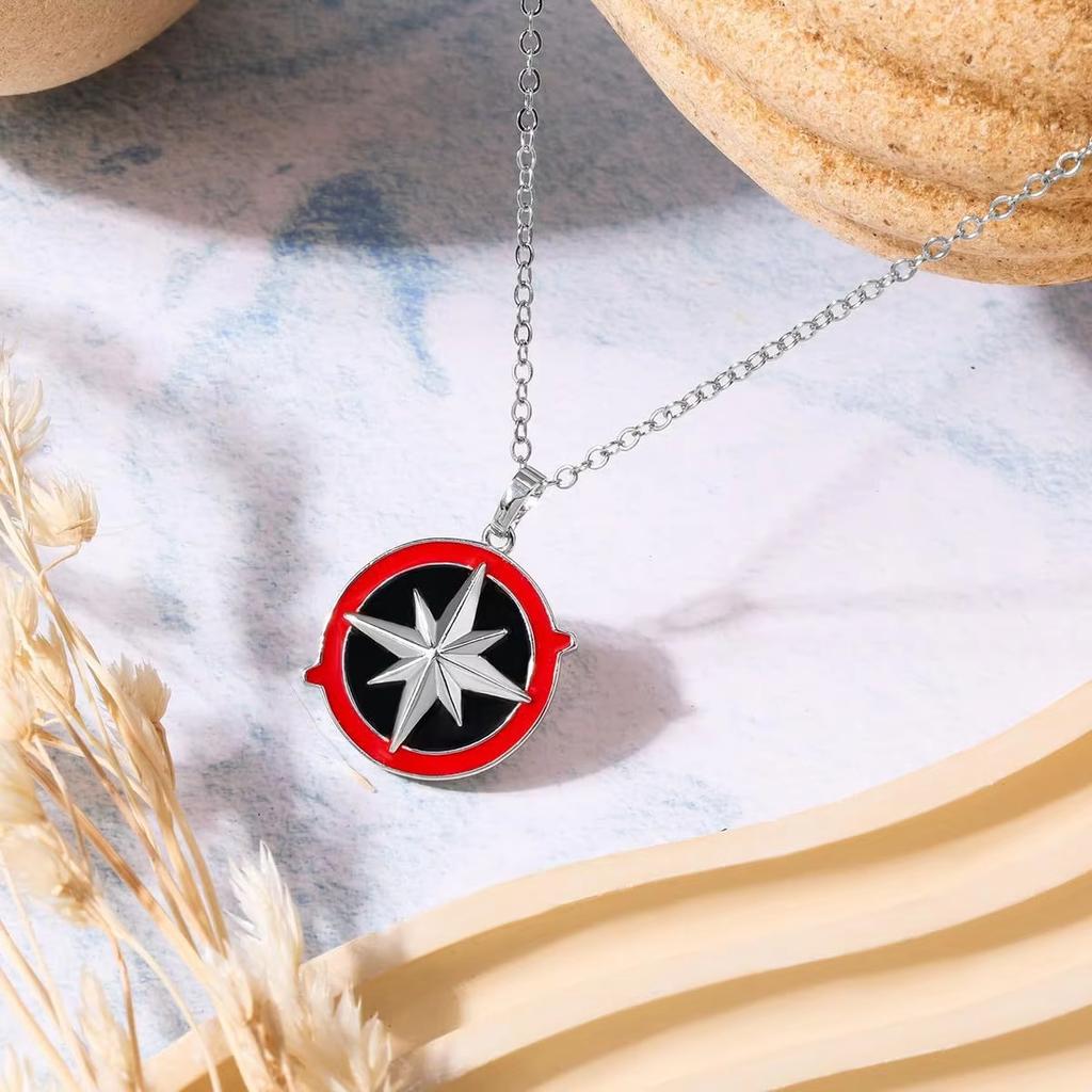Acrylic Necklace Skz Fluorescent Rod Inspired Compass Pendant Necklace