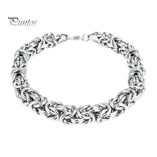 

Браслет-цепочка унисекс византийский с застежкой-карабином, металлический полированный, толстый, легкий, хип-хоп, наручные украшения, шопинг, работа, вечеринка, свидание серебряный