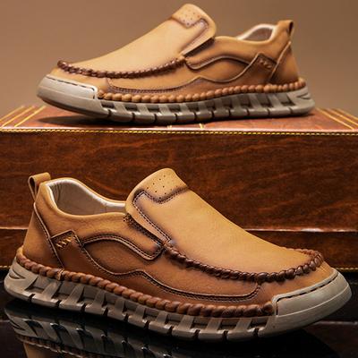 Herren Freizeitschuhe Handgefertigte Leder Slipper Bequeme Herrenschuhe Leder Flache Mokassins Herren Sneaker