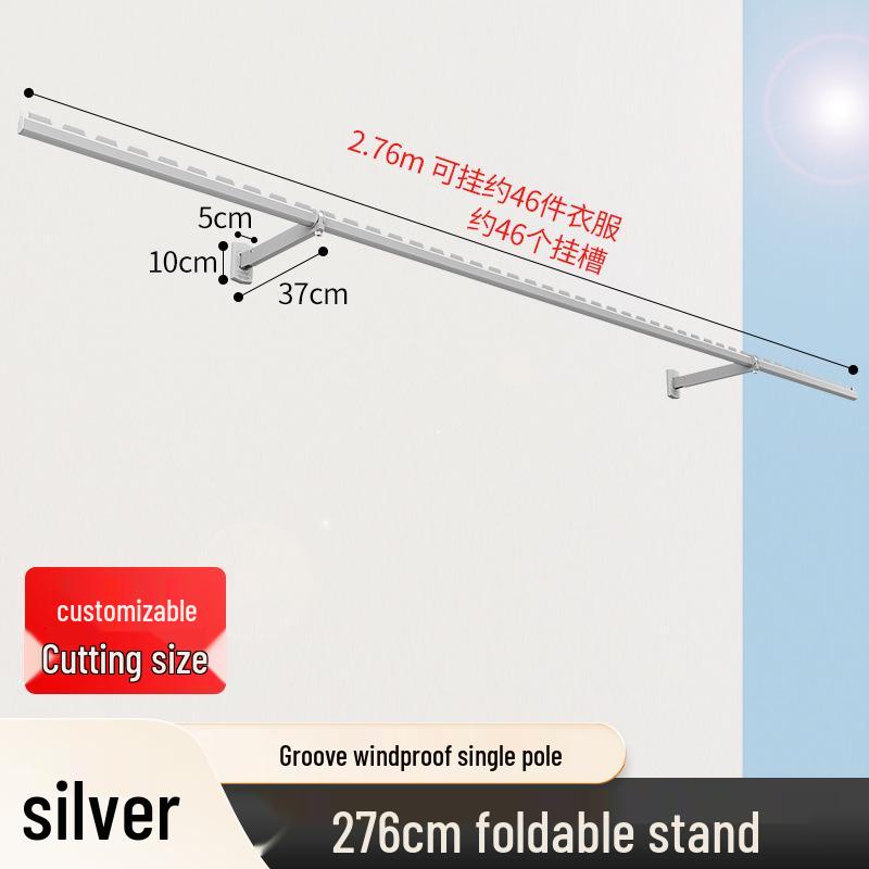 Invisible Wall-Mounted Retractable Clothes Drying Rack for Balcony and Home Use