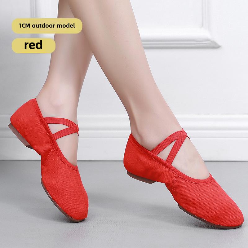 Women's Heeled Dance Shoes - Adult Ballet - Soft Leather Sole - Indoor/Outdoor - Lace-Free - Teacher Approved