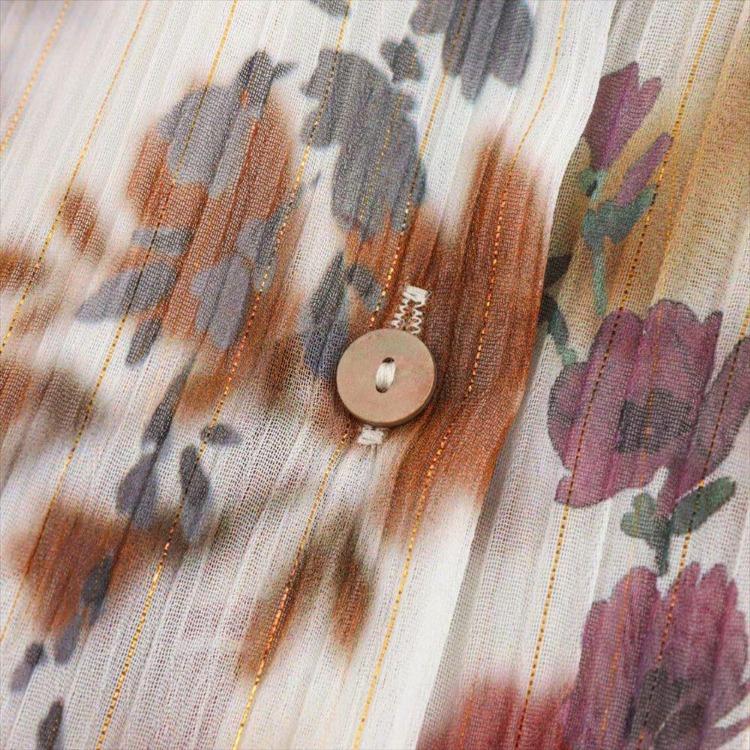 Women's Casual Loose Floral Print Long Sleeve Shirt Spring Turn Down Collar Versatile