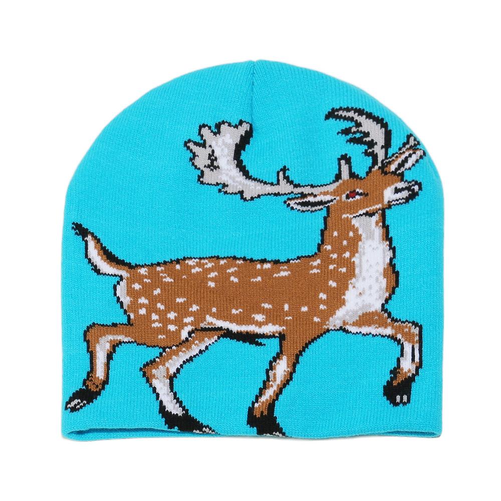 

Temu Cold Hat Women Beanies Christmas Elk Jacquard Knitted Hat Warm Winter Hat Women M（56-58cm） озеро синий