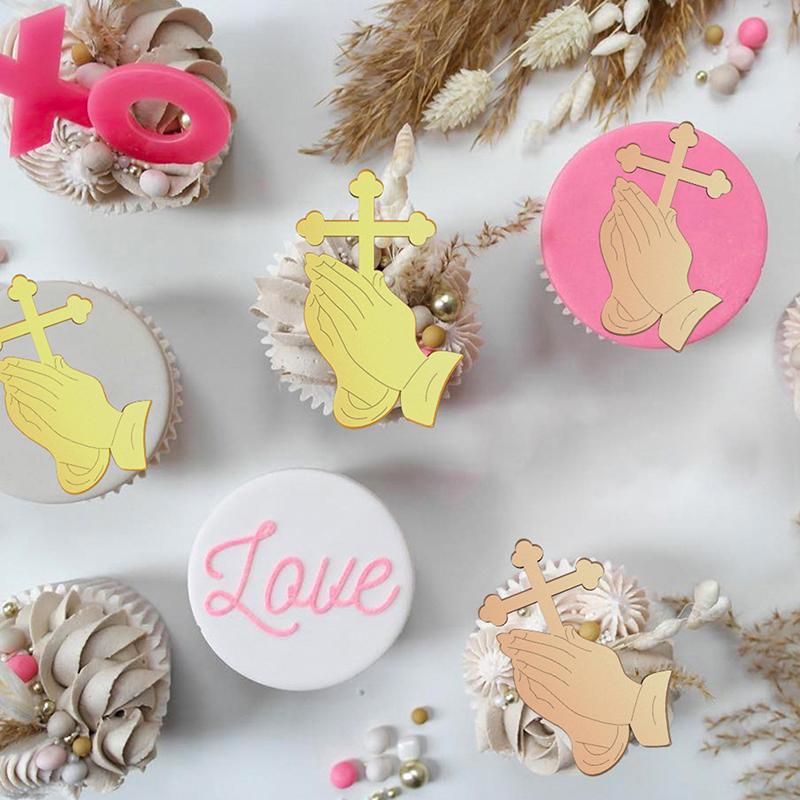 

Христианский крест, топпер для кексов, акриловые украшения для торта, Бог благословит торт, топпер для вечеринки, товары для выпечки тортов, вечеринок A