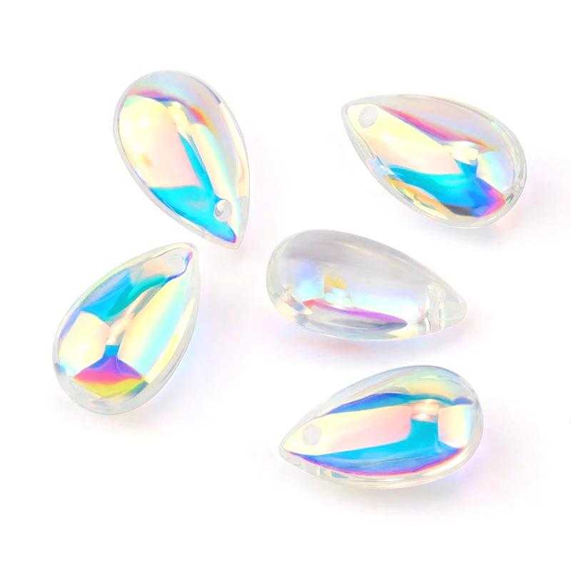 Super shiny 8x14mm drop shape crystal beads Austria glass drop beads Spacer beads for Jewelry DIY  jewelry accessories 28pcs/lot
