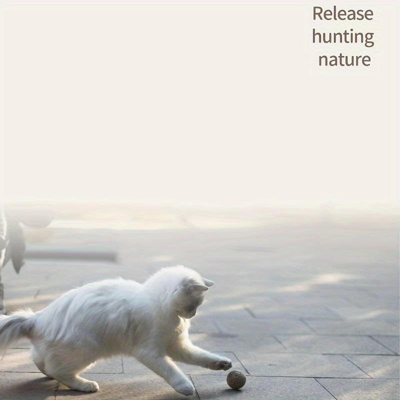 Natural Sisal Cat Toy Balls - Handmade Scratch & Chase Interactive Play for Indoor Cats, Durable & Safe Materials, Encourage Natural Hunting Instincts