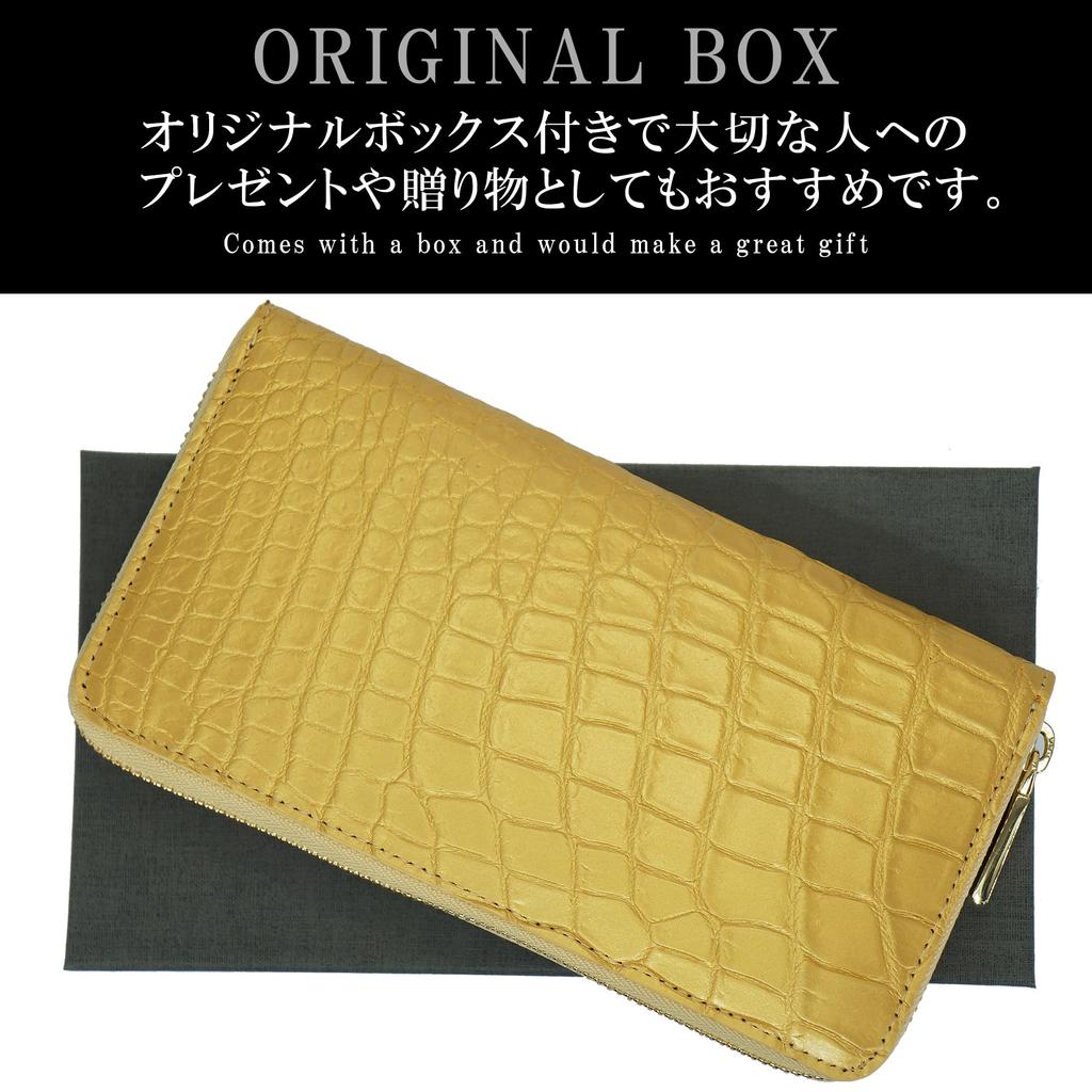 Gold Krokodil Lange Brieftasche Brieftasche Lange Brieftasche Echtes Einzelstück Leder Unübertroffene Krokodilleder Krokodilleder Krokodilleder Krokodilleder