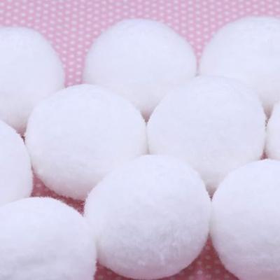 Lot de 30 pompons géants de 5 cm pour loisirs créatifs, décorations de fête, blancs