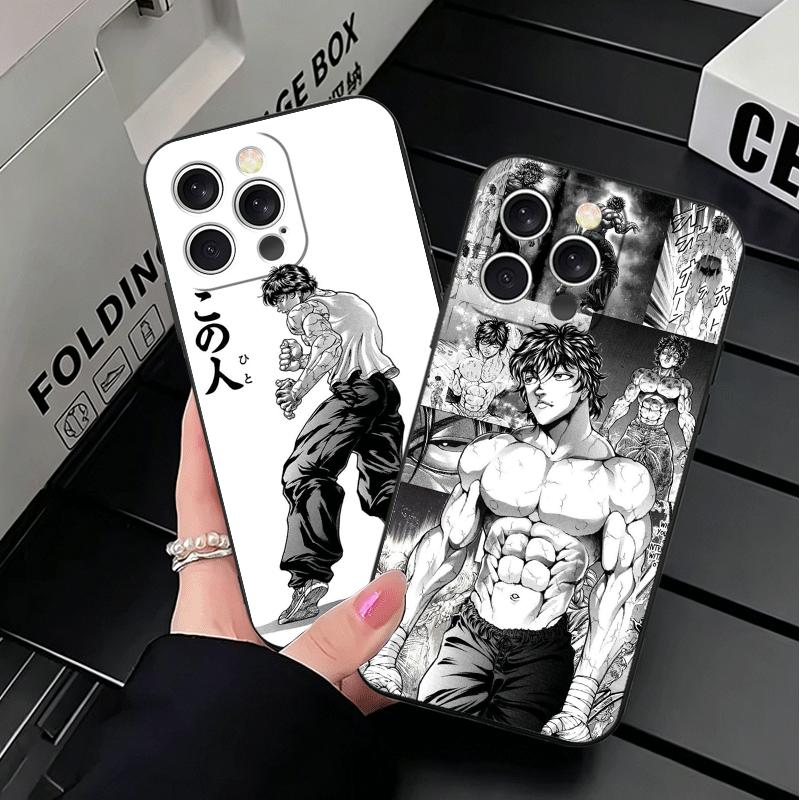 Baki the Grappler Anime Soft Phone Case for iPhone 16 16E 17 Air 15 Pro Max 14 Plus 13 Mini 11 12 7 Black Cover Back Shell