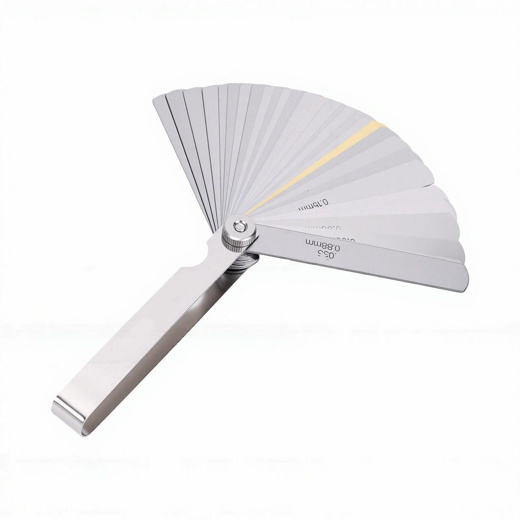 32 Blade Feeler Filler Gauge Stainless Steel Dual Marked Metric and Imperial Gap Measuring Tool