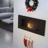 Wall Mounted Bioethanol Fireplace DELTA Black TÜV 