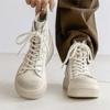 3369 Mickey Big Head Shoes for Men and Women Couples Niche High-top Canvas Shoes Autumn and Winter New Thick-soled Heightening Shoes