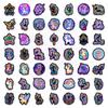 50 Neon Rainbow Horse Stickers Cute Pony Mix And Match Graffiti Luggage Notebook Stickers Hand Account Material Stickers