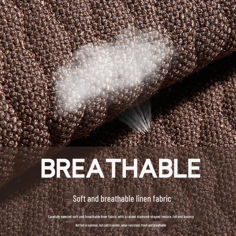 Breathable All-Season Linen Cotton Car Seat Cushion Cover, Universal Fit