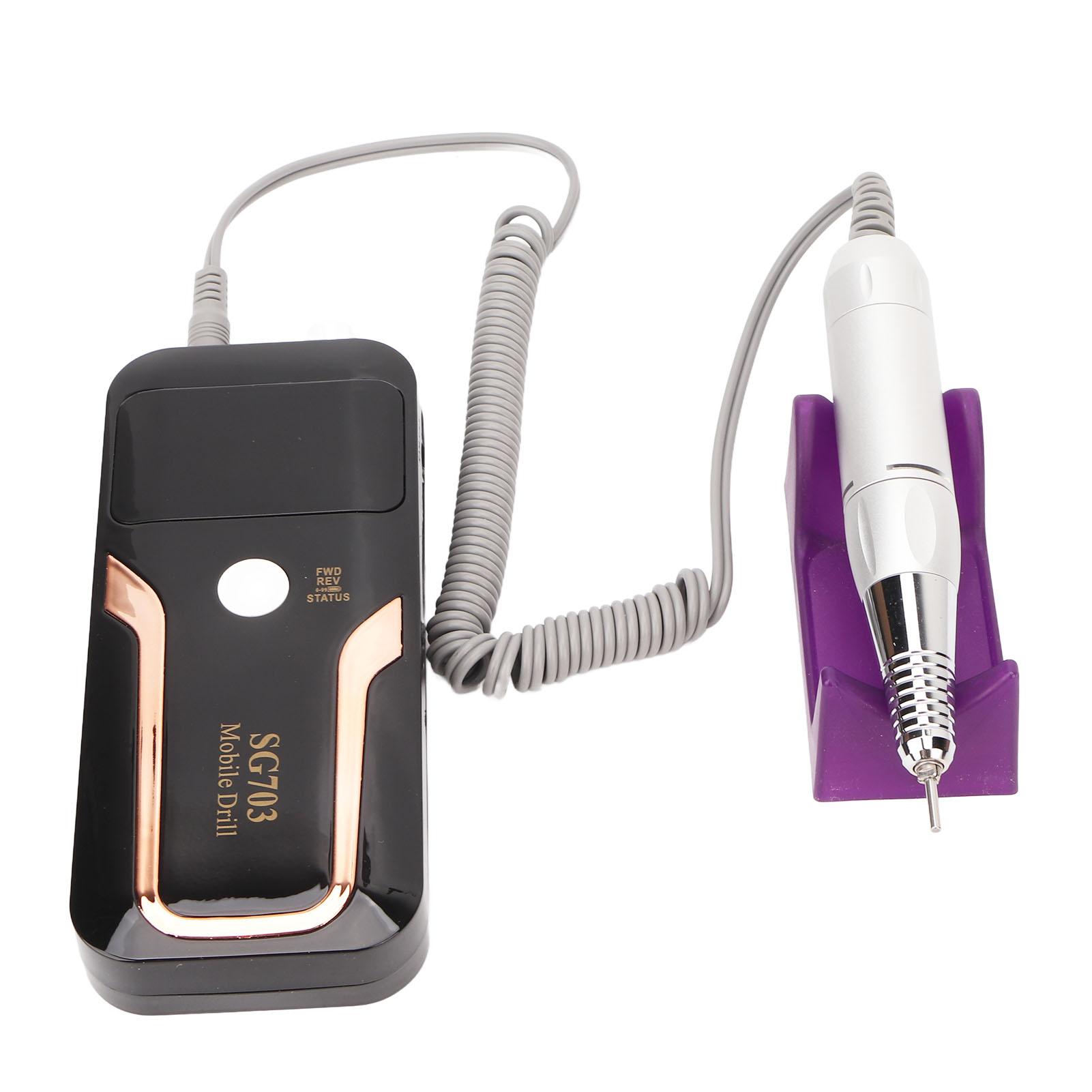 

Электрическая пилочка для ногтей, набор аккумуляторных профессиональных портативных инструментов для шлифовки ногтей, 35000 об/мин, 100‑240 В EU Plug