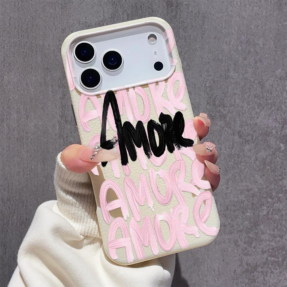Shockproof Anti Fall Amore Doodle Phone Case For Samsung A54 A55 A56 S24 Ultra S25 Ultra S24 Fe A17 A26 High Quality Funda