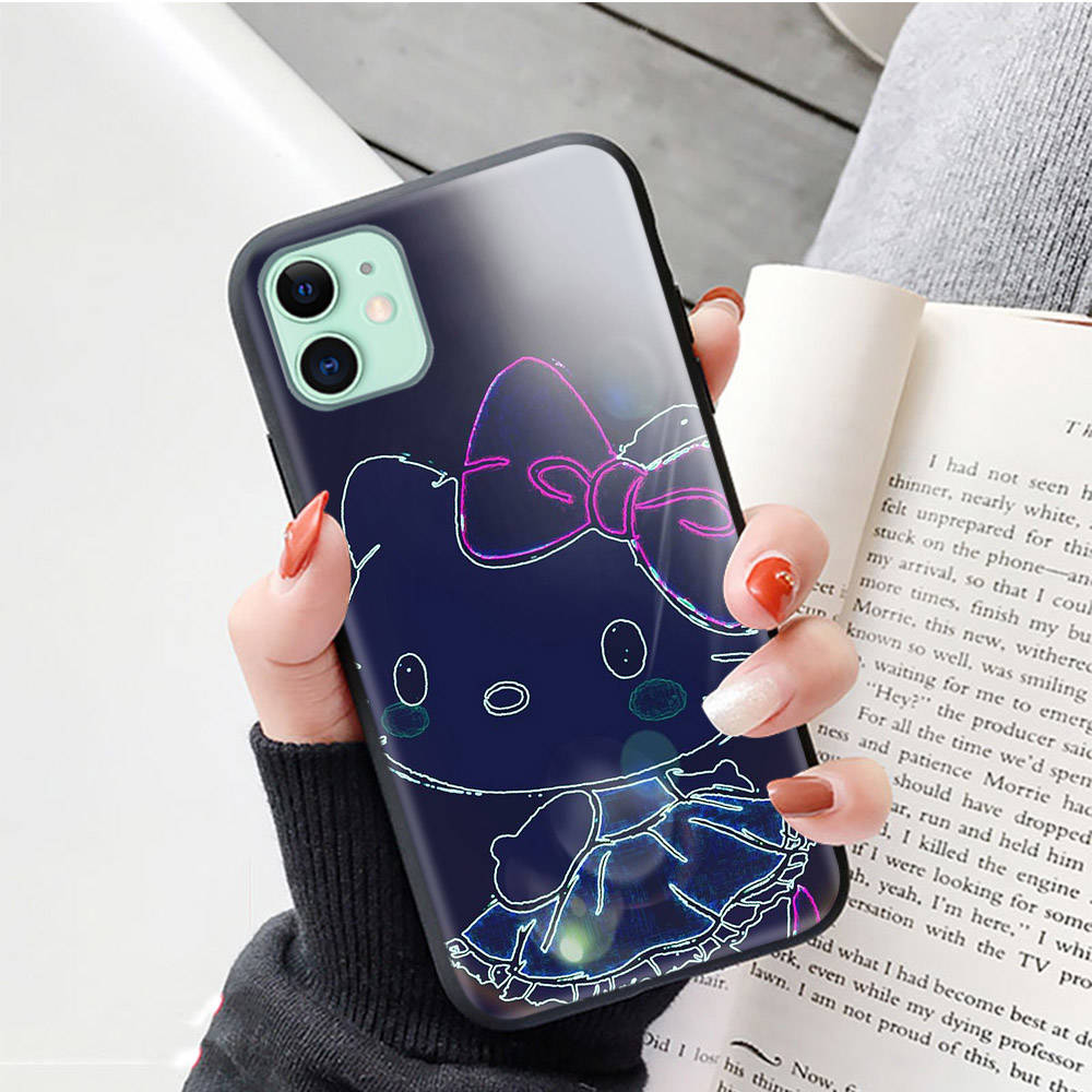 Schwarze Hülle für Xiaomi Poco X6 X4 M5 M6 F5 F6 C65 C55 C50 C51 C40 Pro Redmi 14C A3X 13C 12C 11T 10A 9C Note 7 6 8A Plus L-5 Hello Kitty