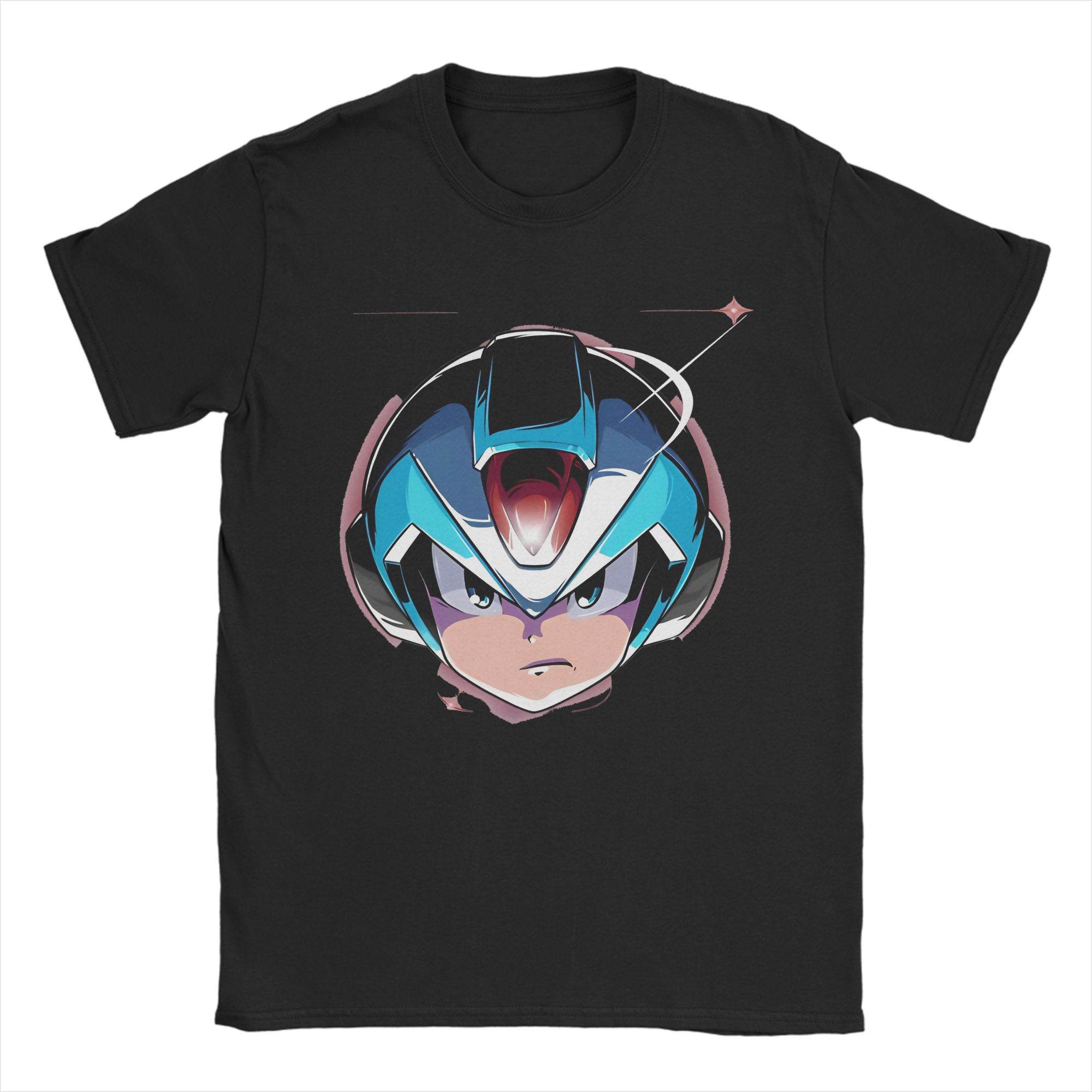 Megaman X Tshirt Men s Cotton Tops Retro  Round Neck Short Sleeve S