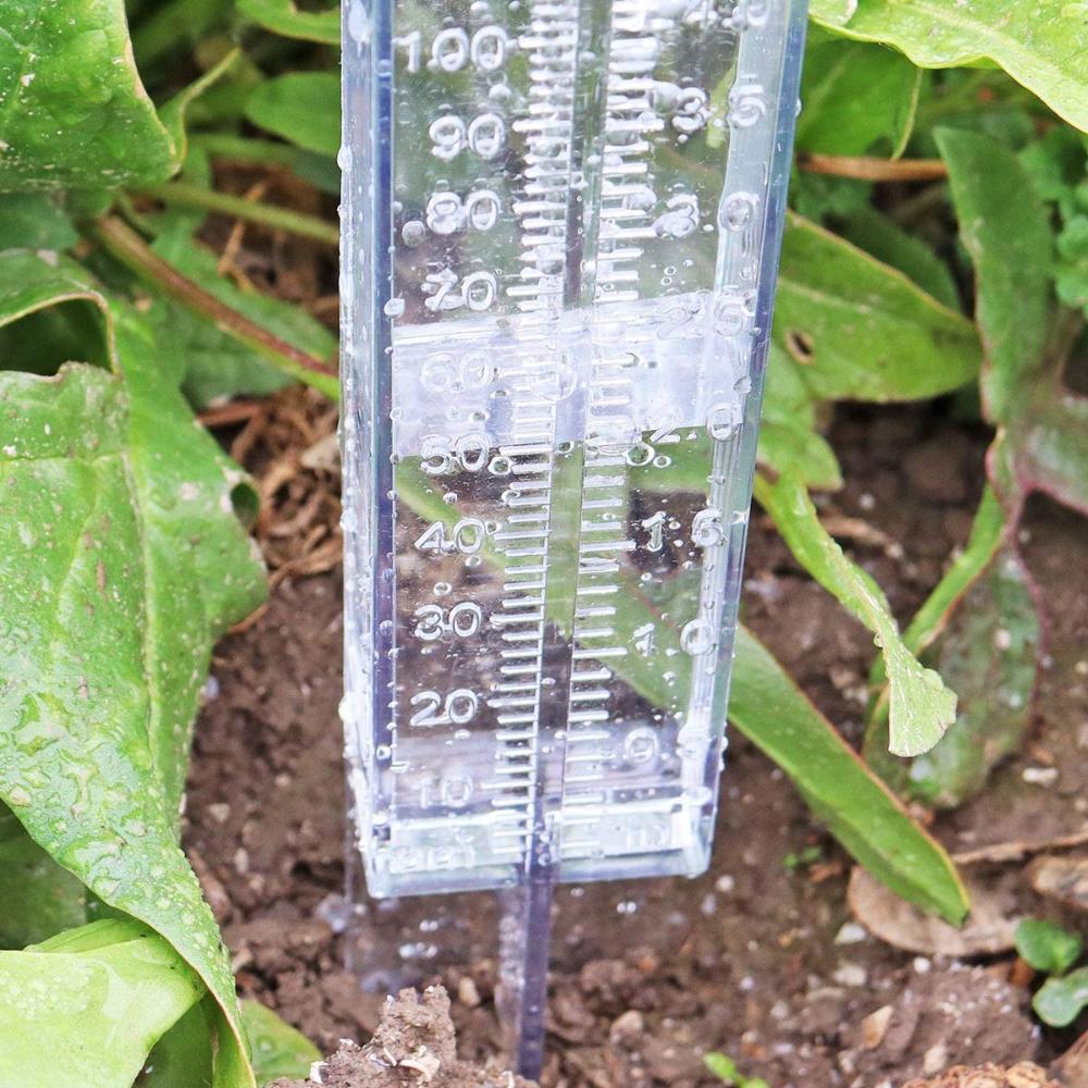 Lawn Outdoor Plastic Clear Transparent Rain Meter Rain Gauge Weather Instrument Sprinkler