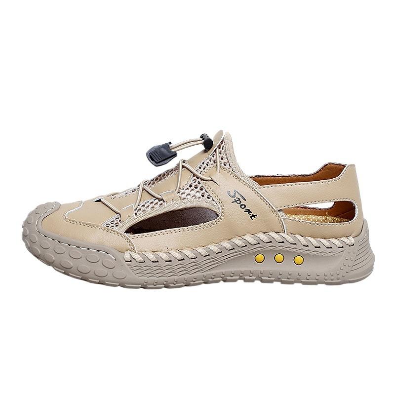 2025 summer men's shoes bag head men's sandals breathable explosion casual shoes new hollow beach shoes