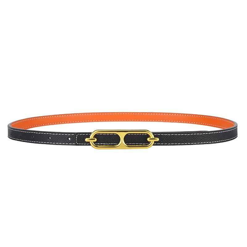 

Mary Double-sided genuine leather skinny belt - versatile minimalist women s belt - jeans belt 100-105cm