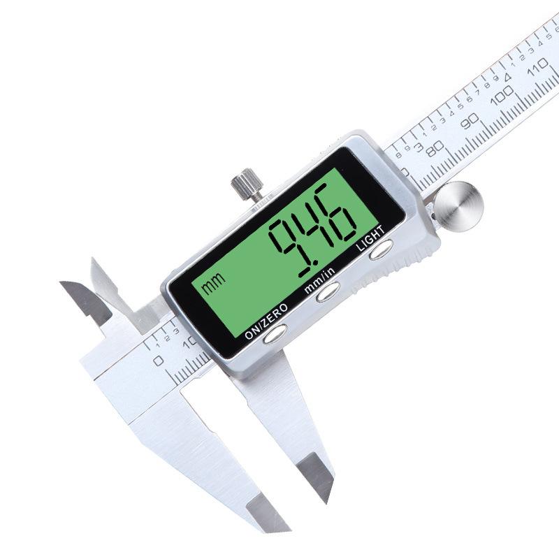 Digital Caliper 1-111mm Electronic Stainless Steel Vernier Caliper with Depth Gauge High Precision IP11 Waterproof LCD Display