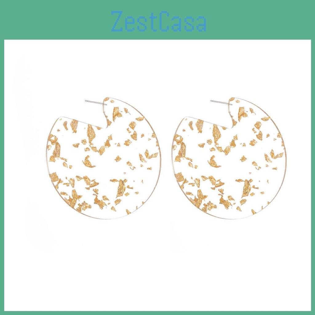Fashionable Style Western Round Alloy Earrings For Women Simple Design Geometric