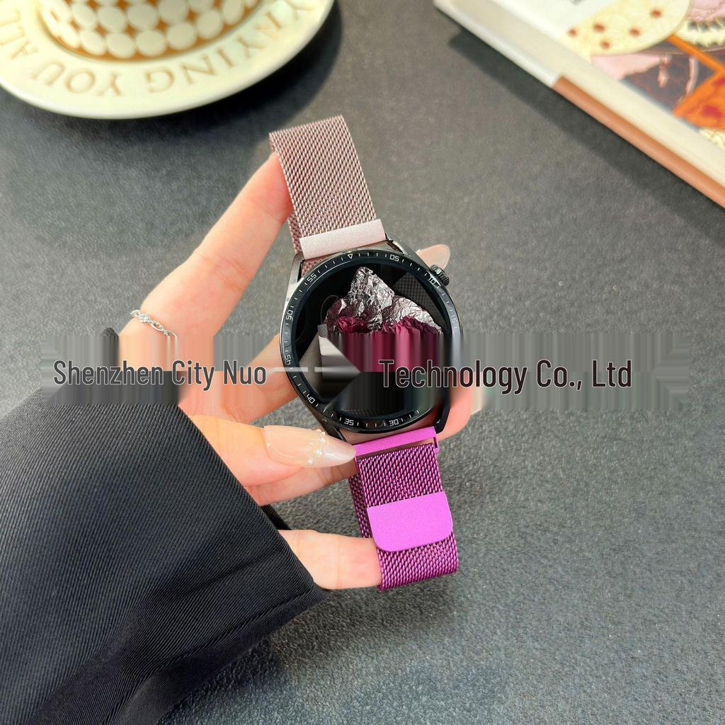 Magnetic Milanese Steel Strap for Huawei GT6, Samsung, Huami, Xiaomi, Garmin S4 - Sizes 18/20/22mm