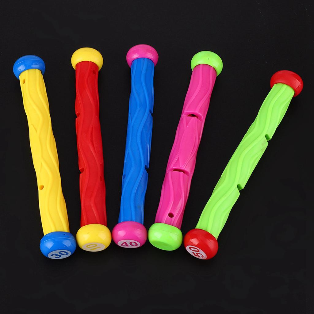 5pcs Kids Swimming Pool Training Toy, Underwater Diving Stick Toys for Children, with Bright Color and Soft Texture, Suitable for Swimming Practice an