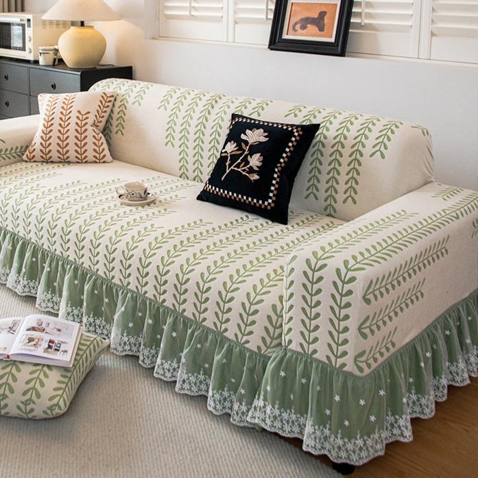 

Нескользящий Прочный 1 шт. Многофункциональный Эластичный Жаккардовый Бархатный Чехол на Диван с Узором Ветвей, Подходит для Четырех Сезонов, Защита Мебели 90-140cm