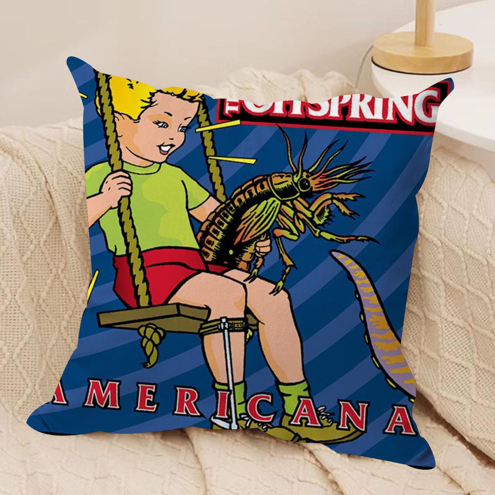 The O-Offspring Cushion Cover Silky Short Plush Double-Sided Printed Pillow Case for Sofa All Seasons Home Decor Gift