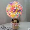 Lumină de Noapte Balon cu Aer Cald, Lampă de Masă/Birou Decorativă Handmade cu Coș de Ratan Pentru Decorare Iluminat Acasă